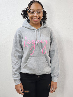 Women's Grey Pink LEGACY Hoodie