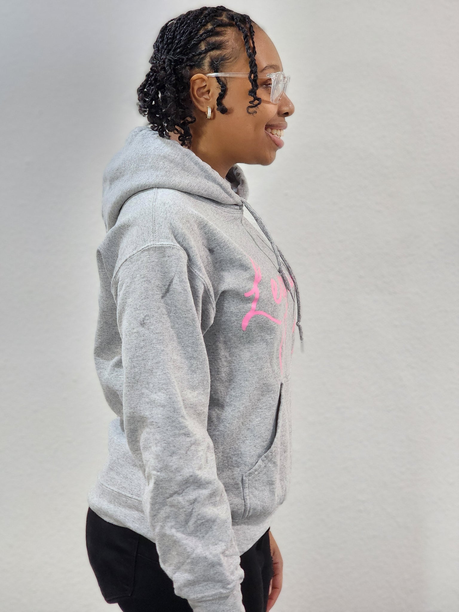 Women's Grey Pink LEGACY Hoodie